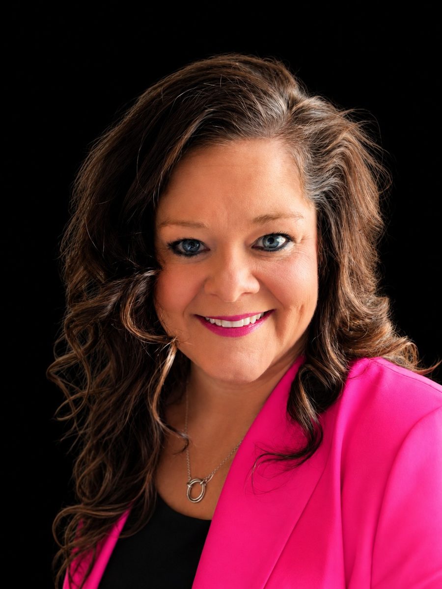 Christine Dillard in a pink blazer
